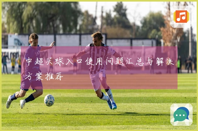 中超买球入口使用问题汇总与解决方案推荐